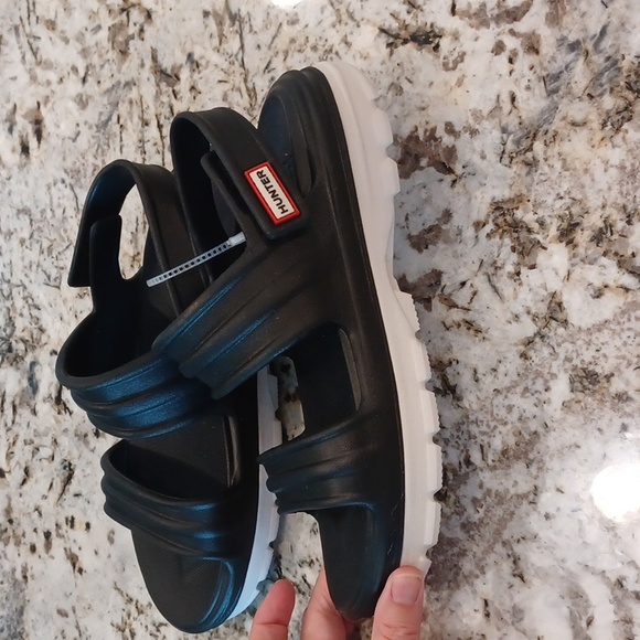 Hunter Bloom Easy Comfort Sandals Black NEW Size UK 7 US SZ 9 - Picture 6 of 13